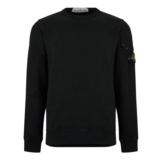 Stone Island Crewneck Pocket Sweatshirt Black