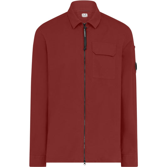 C.P. Company Zipped Overshirt Burgundy